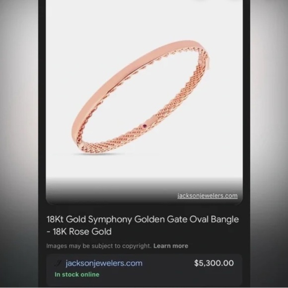 Roberto Coin 18k Rose Gold Golden Gate Symphony Bangle - Picture 8 of 8